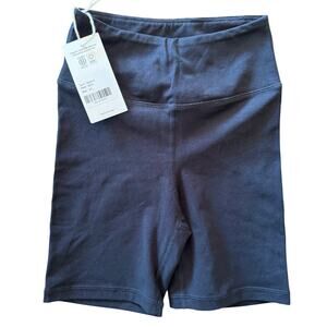 MATE Organic Stretch Biker Shorts | Black | XS | NWT | Sustainable Cotton